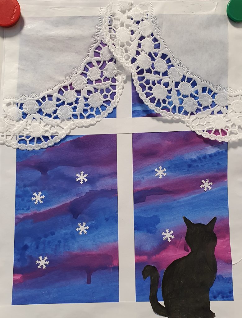 Ein Blick in den winterlichen Abendhimmel